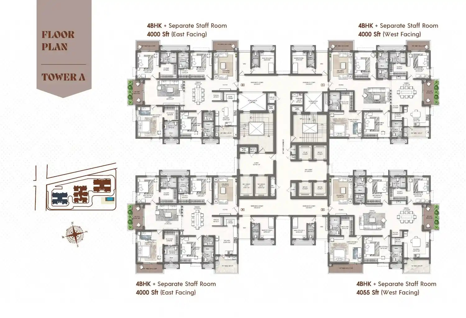Office space floor plan at Manglam Group PinkWest